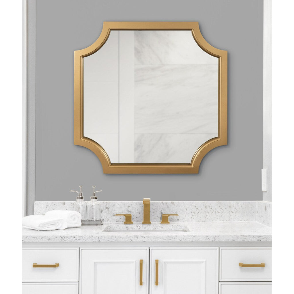 Miroir encadré en bois festonné Kate et Laurel Hogan