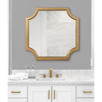 Miroir encadré en bois festonné Kate et Laurel Hogan