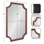 Miroir encadré en bois festonné Kate et Laurel Hogan