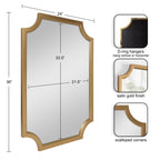 Miroir encadré en bois festonné Kate et Laurel Hogan