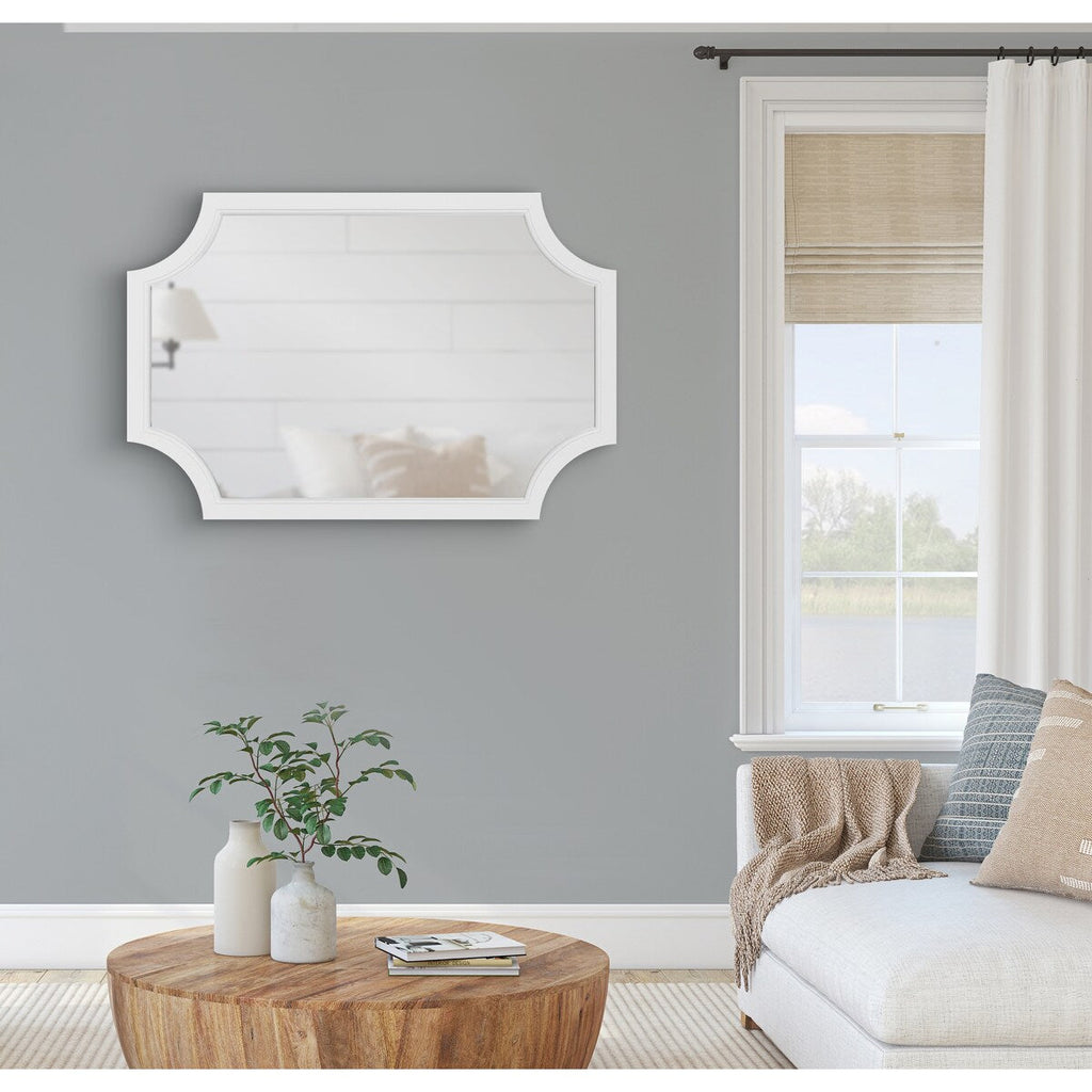 Miroir encadré en bois festonné Kate et Laurel Hogan
