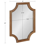 Miroir encadré en bois festonné Kate et Laurel Hogan