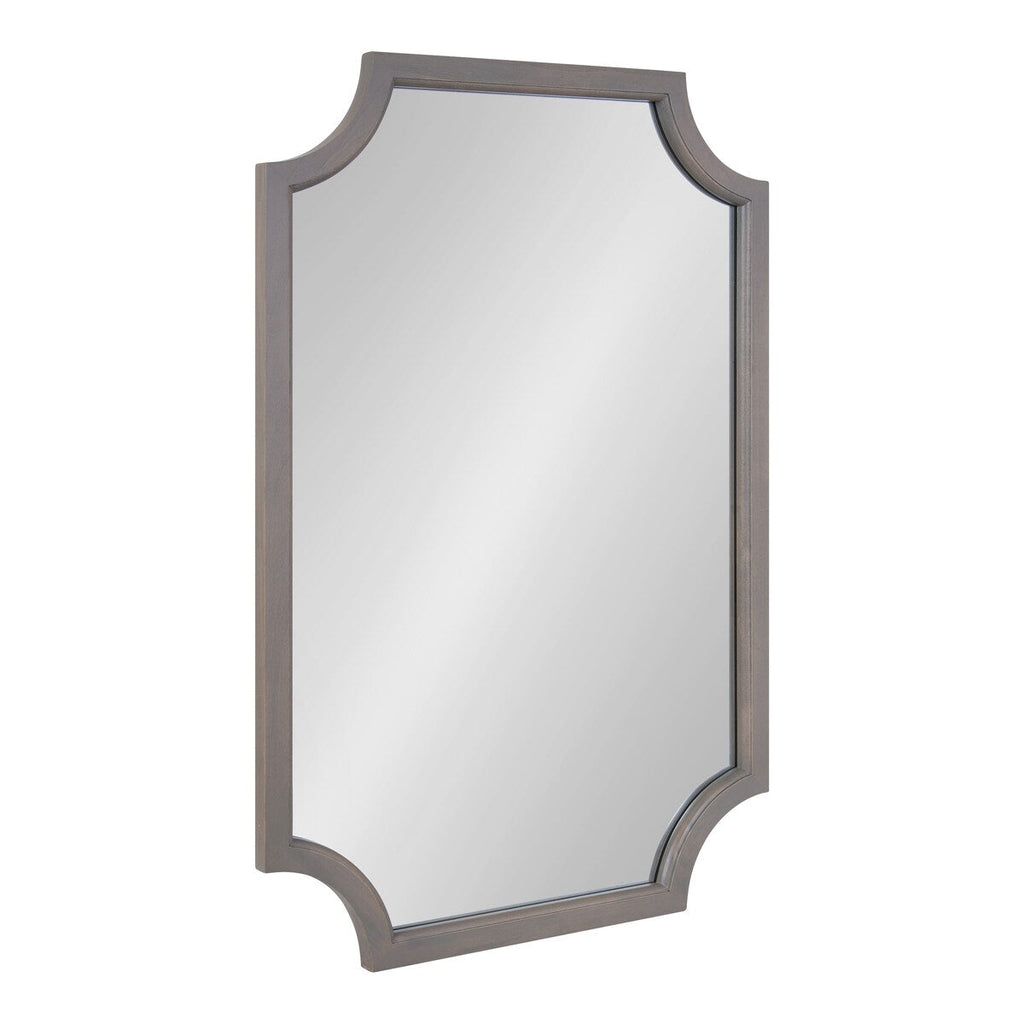 Miroir encadré en bois festonné Kate et Laurel Hogan