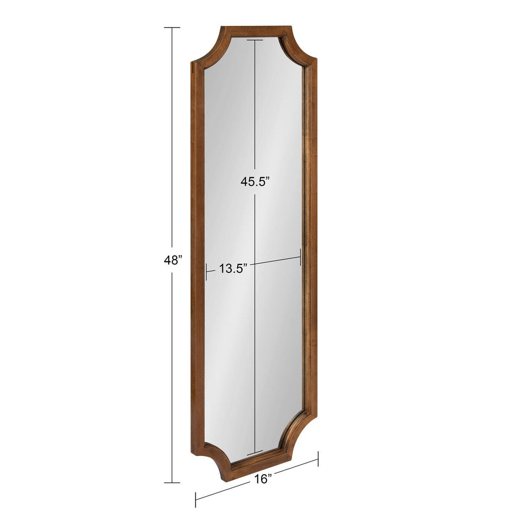 Miroir encadré en bois festonné Kate et Laurel Hogan