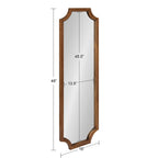 Miroir encadré en bois festonné Kate et Laurel Hogan