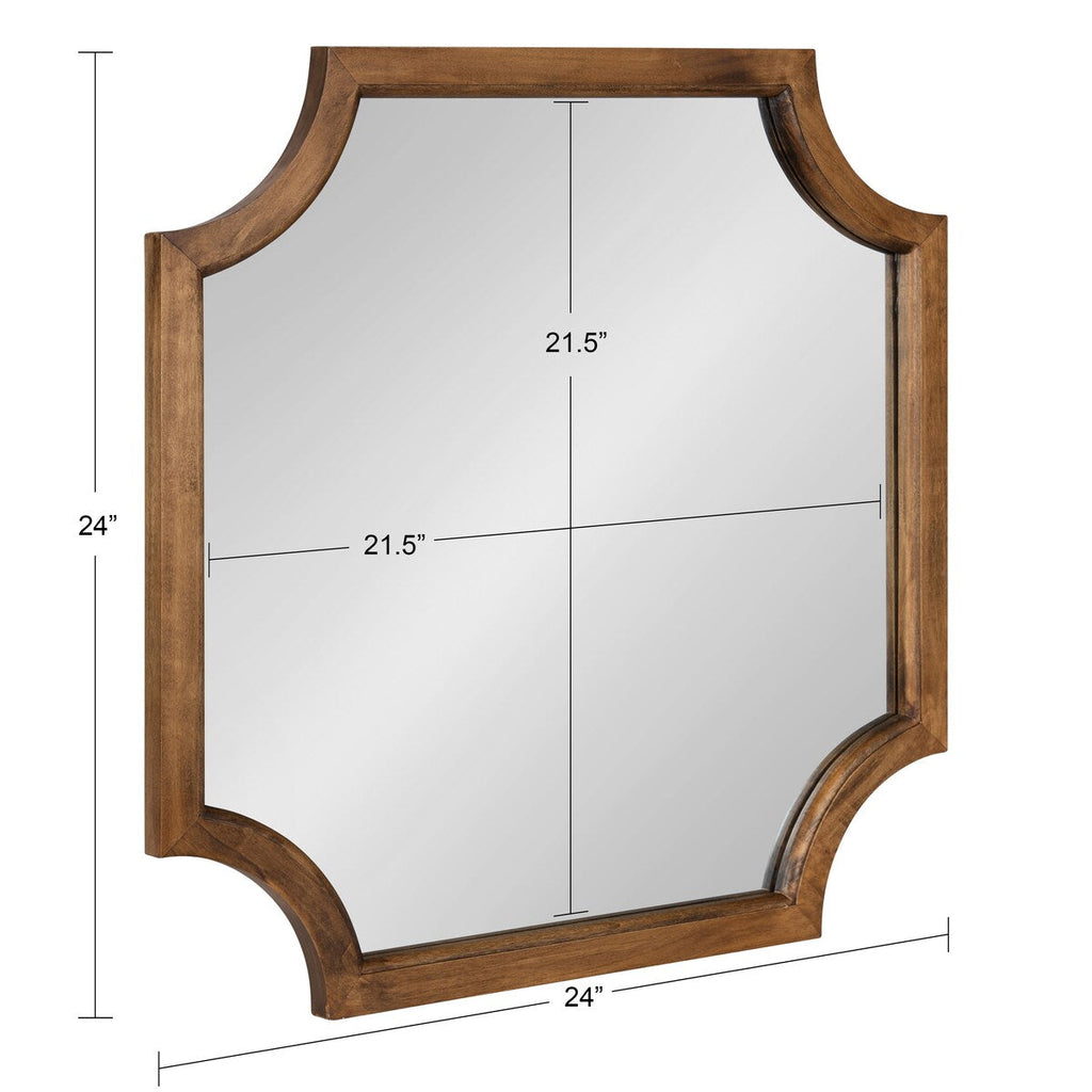 Miroir encadré en bois festonné Kate et Laurel Hogan