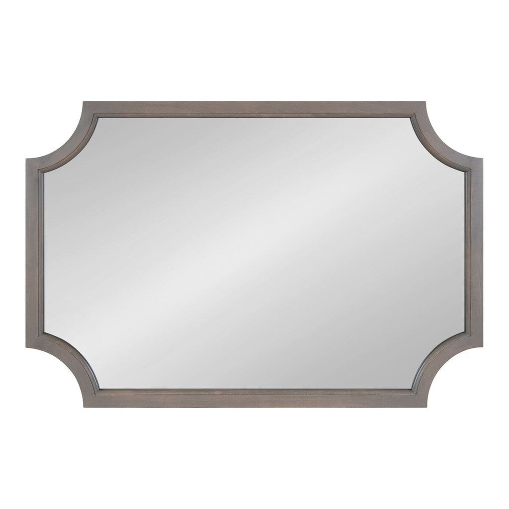 Miroir encadré en bois festonné Kate et Laurel Hogan