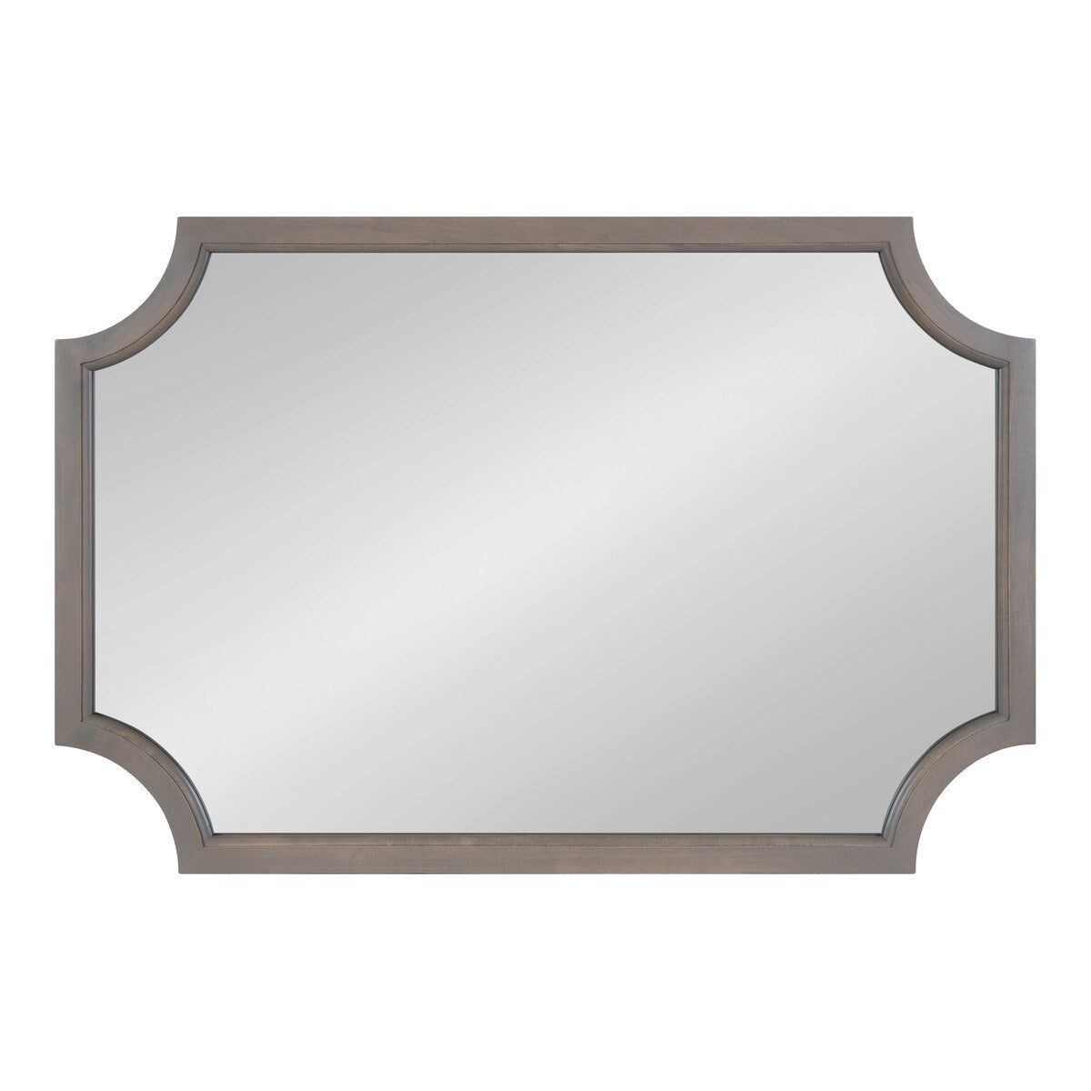 Miroir encadré en bois festonné Kate et Laurel Hogan
