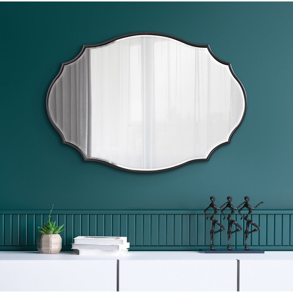 Miroir mural ovale festonné Kate et Laurel Leanna