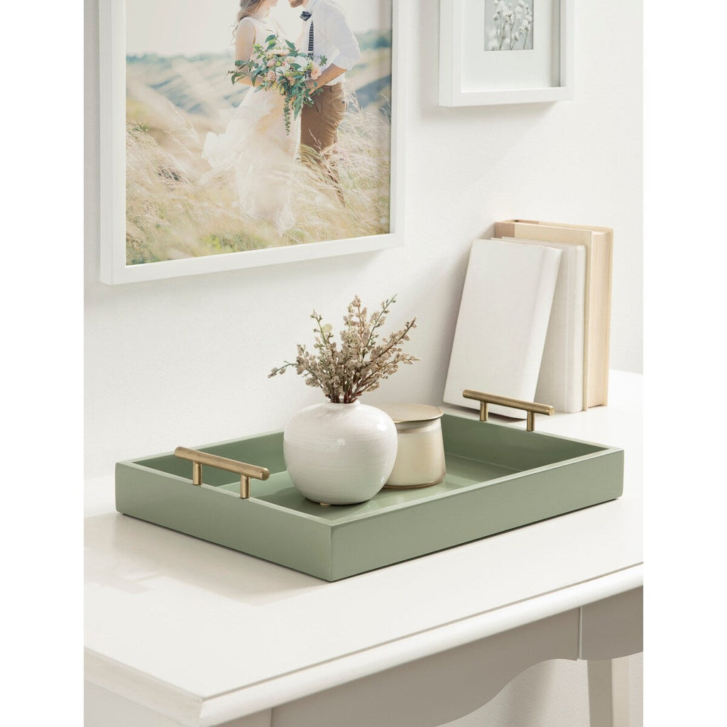 Plateau décoratif avec poignée en métal Kate et Laurel Lipton
