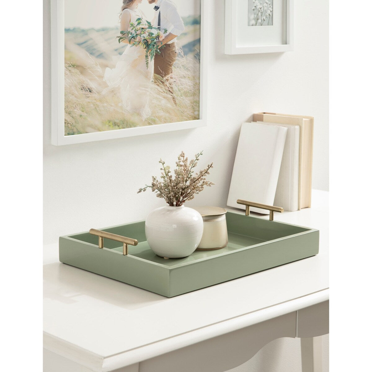 Plateau décoratif avec poignée en métal Kate et Laurel Lipton