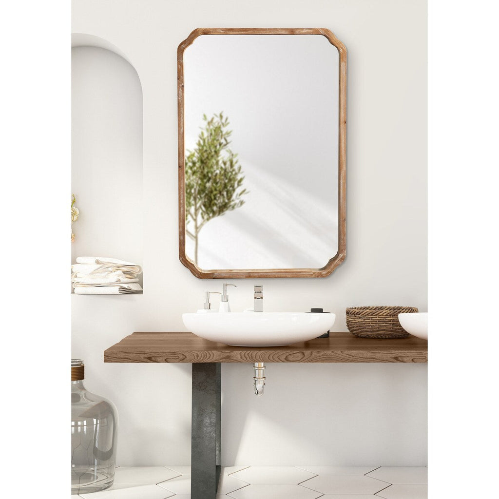 Miroir mural carré en bois Kate et Laurel Marston