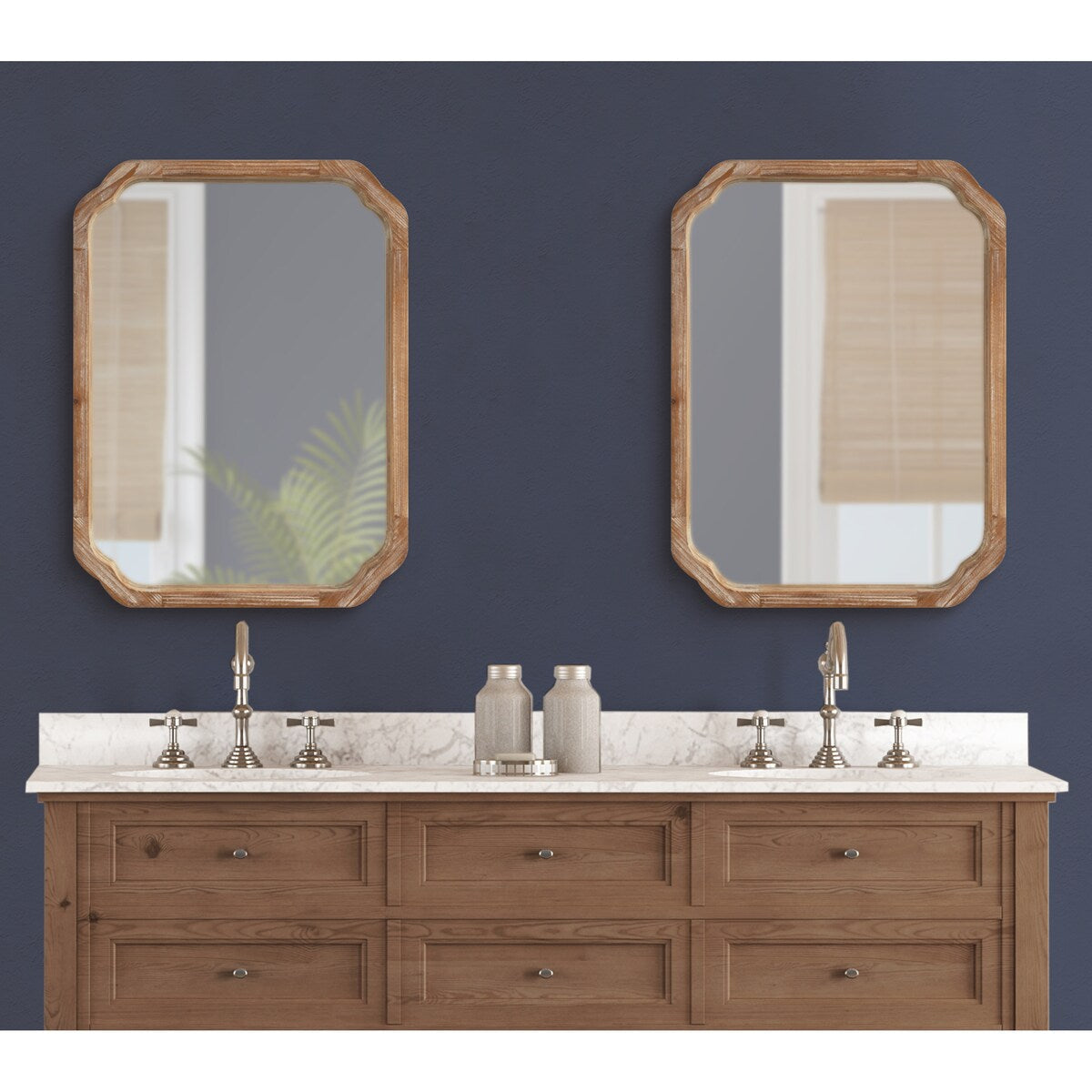 Miroir mural carré en bois Kate et Laurel Marston