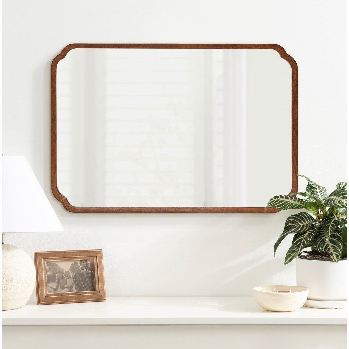Miroir mural carré en bois Kate et Laurel Marston