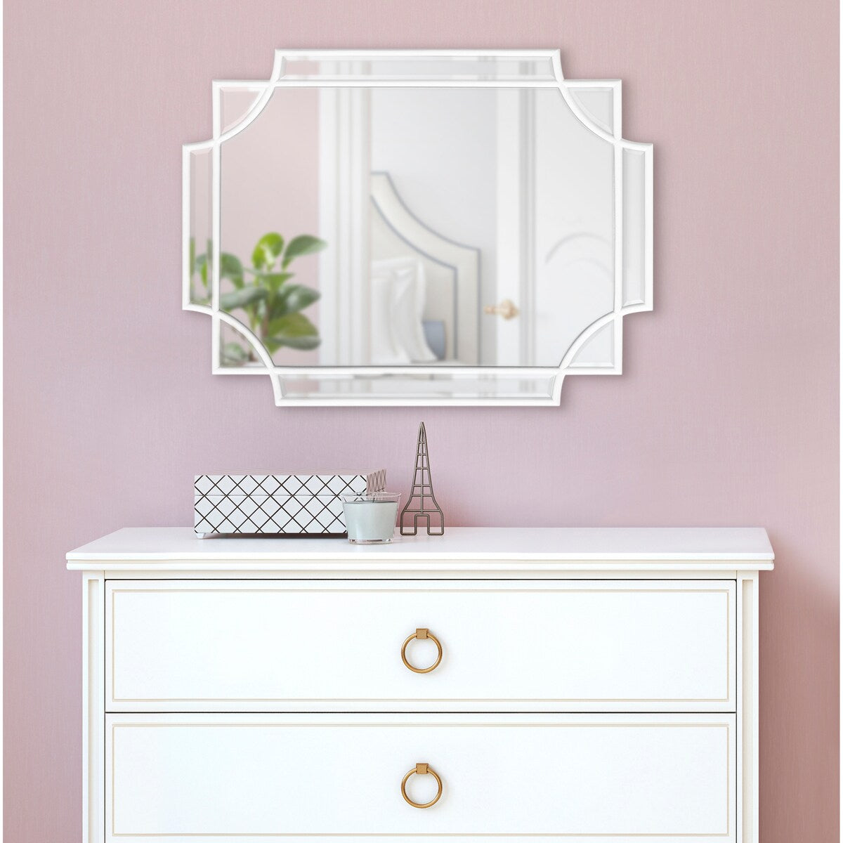 Miroir mural décoratif traditionnel encadré Kate et Laurel Minuette