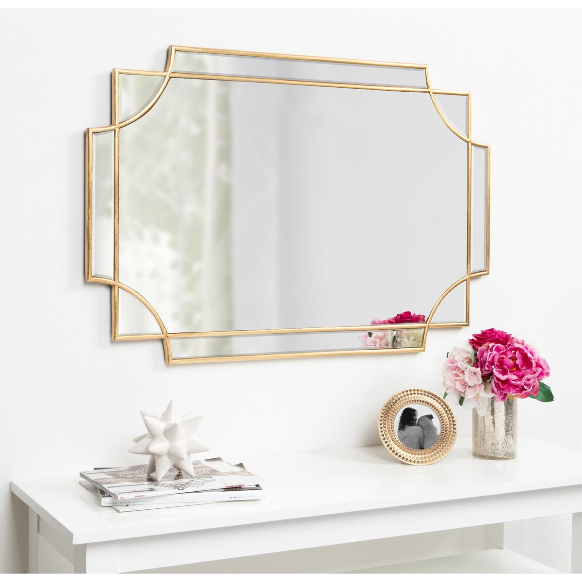 Miroir mural décoratif traditionnel encadré Kate et Laurel Minuette
