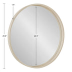 Miroir mural rond en bois Travis de Kate et Laurel