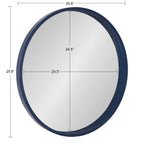 Miroir mural rond en bois Travis de Kate et Laurel