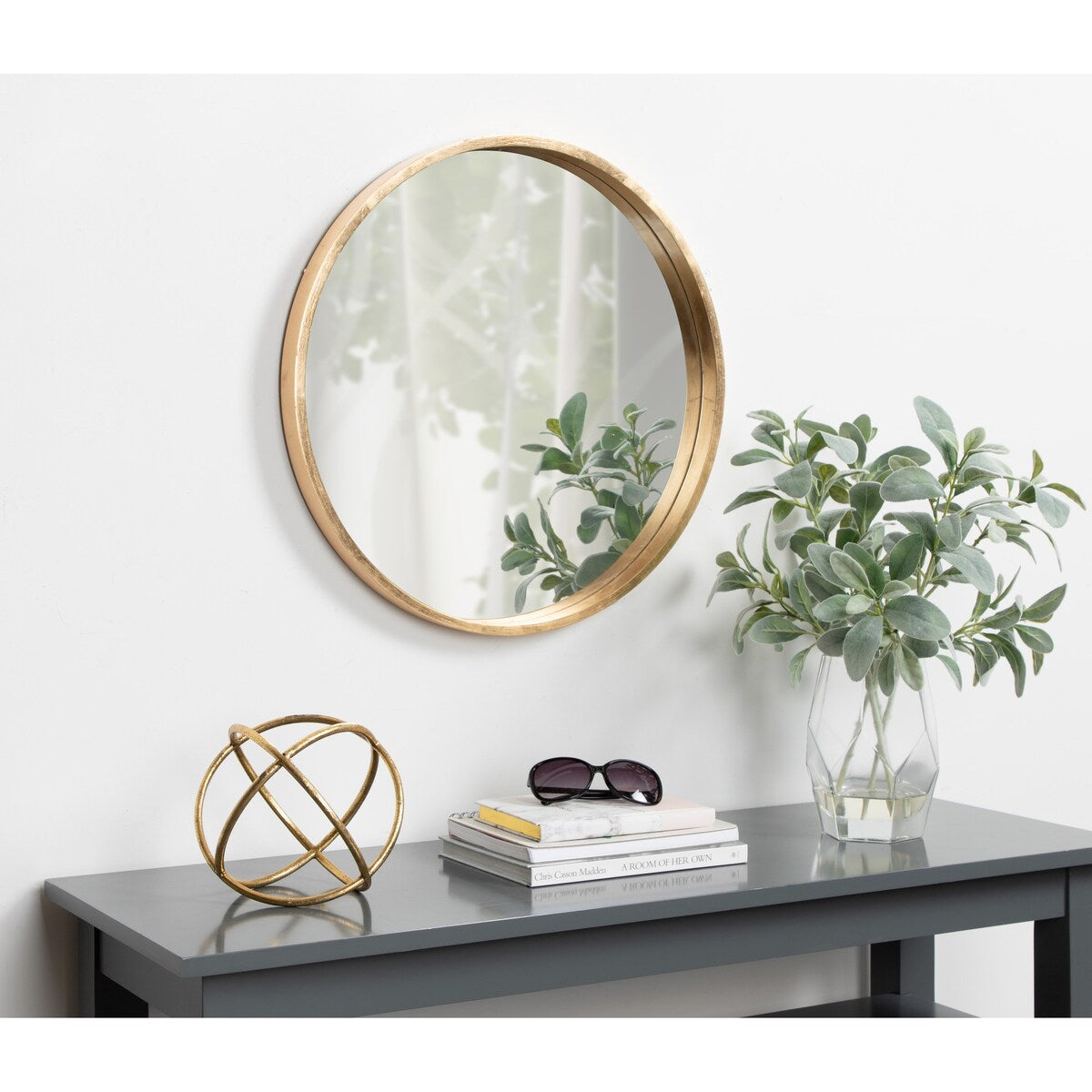 Miroir mural rond en bois Travis de Kate et Laurel