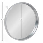Miroir mural rond en bois Travis de Kate et Laurel