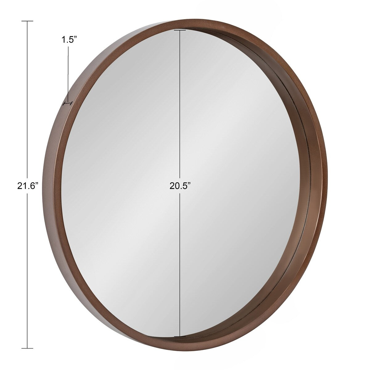 Miroir mural rond en bois Travis de Kate et Laurel