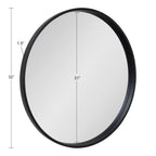 Miroir mural rond en bois Travis de Kate et Laurel