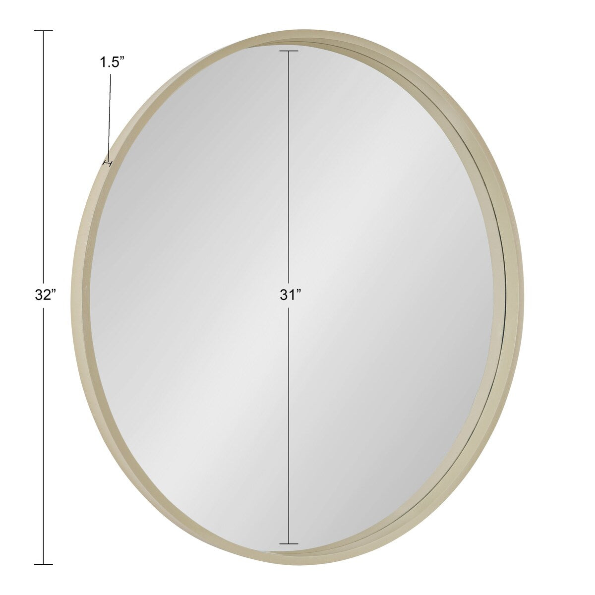 Miroir mural rond en bois Travis de Kate et Laurel