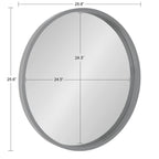 Miroir mural rond en bois Travis de Kate et Laurel