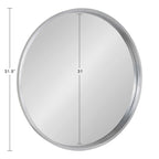 Miroir mural rond en bois Travis de Kate et Laurel