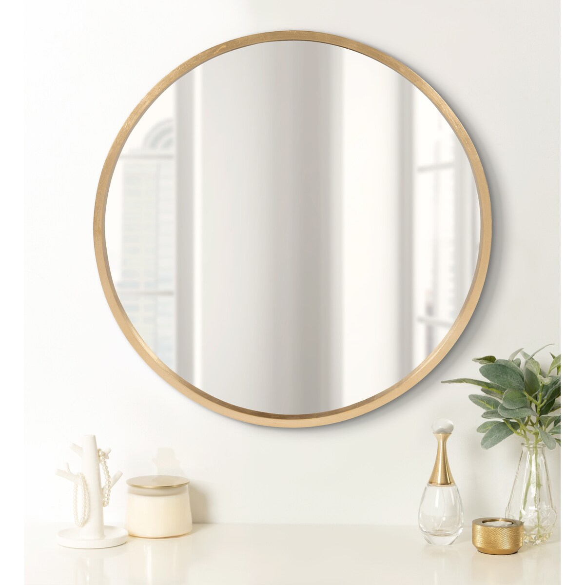 Miroir mural rond en bois Travis de Kate et Laurel