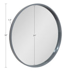 Miroir mural rond en bois Travis de Kate et Laurel