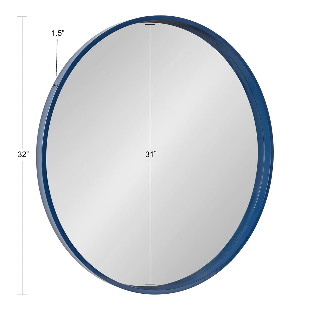 Miroir mural rond en bois Travis de Kate et Laurel
