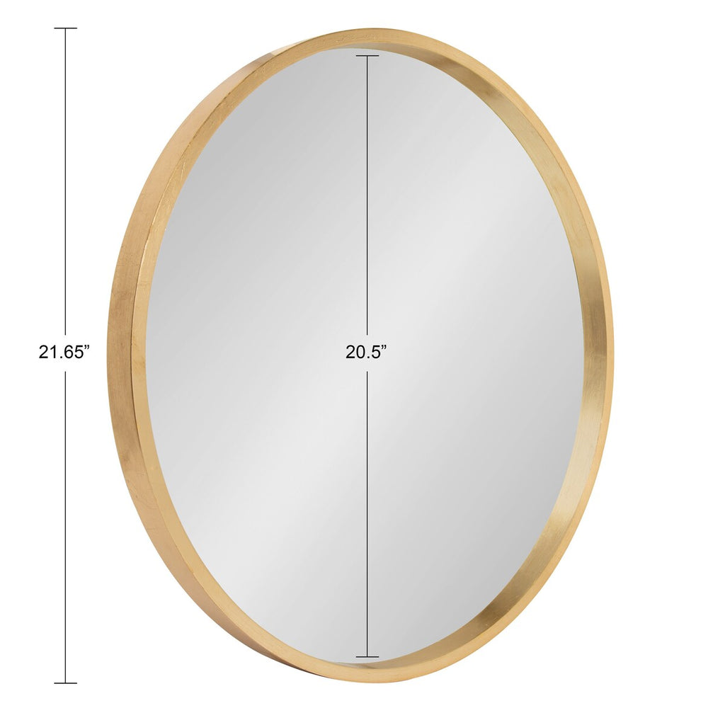 Miroir mural rond en bois Travis de Kate et Laurel