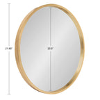Miroir mural rond en bois Travis de Kate et Laurel