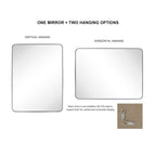 Miroir de salle de bain rectangulaire moderne et contemporain TEHOME Kengston