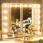 Miroir de maquillage Hollywood Keonjinn à LED avec 15/18 lumières LED