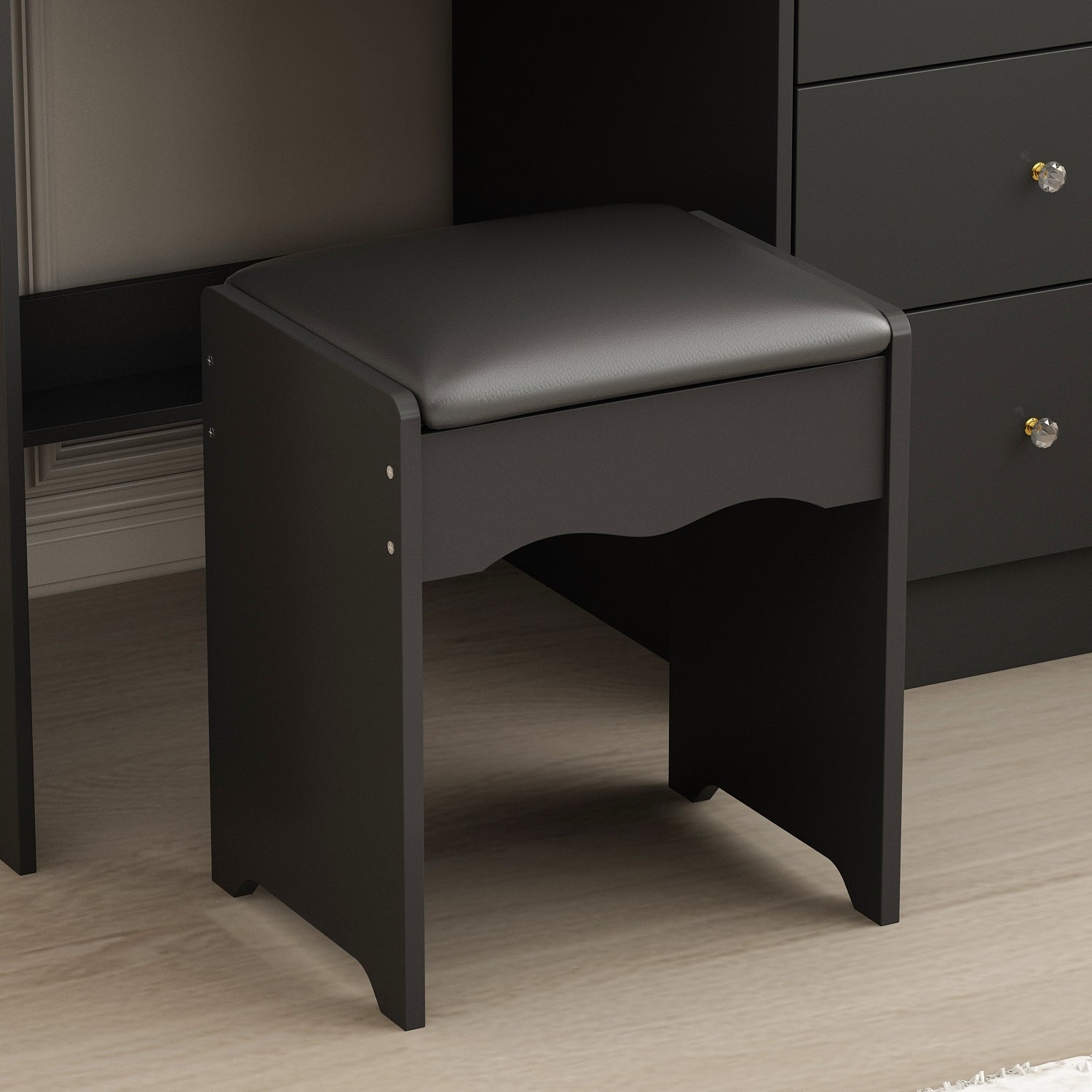 Kerrogee Makeup Vanity Set with Adjustable Lighted Mirror & Stool - 39.4L x 19.7W x 53.5H