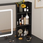 Coiffeuse Kerrogee avec miroir éclairé réglable et tabouret - 39,4 L x 19,7 l x 53,5 H