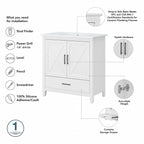 Meuble-lavabo Key West 32 L avec lavabo par Bush Furniture