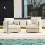 Chaise pivotante Khloe pour meubles de jardin en bois