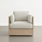 Chaise pivotante Khloe pour meubles de jardin en bois