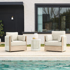 Chaise pivotante Khloe pour meubles de jardin en bois