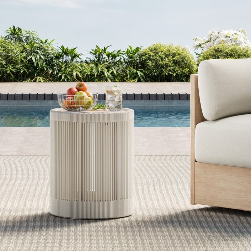 Chaise pivotante Khloe pour meubles de jardin en bois