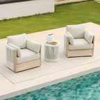 Chaise pivotante Khloe pour meubles de jardin en bois