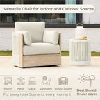 Chaise pivotante Khloe pour meubles de jardin en bois