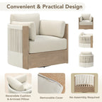 Chaise pivotante Khloe pour meubles de jardin en bois