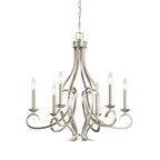 Lustre Kichler Lighting Ania à 6 lumières en nickel brossé