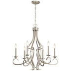 Lustre Kichler Lighting Ania à 6 lumières en nickel brossé
