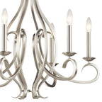 Lustre Kichler Lighting Ania à 6 lumières en nickel brossé