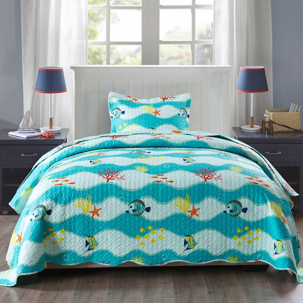 Ensemble de courtepointe aquatique Porch &amp; Den Lumbee